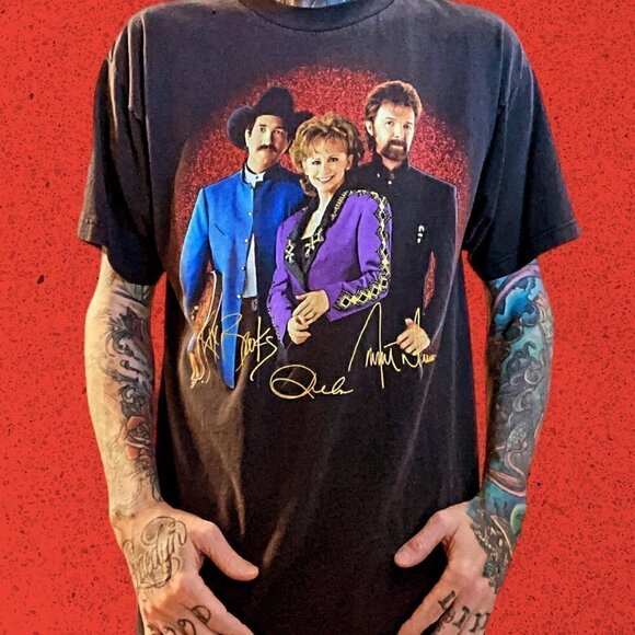 Reclaimed Vintage Other - Brooks and Dunn with Reba country music rap t shirt
